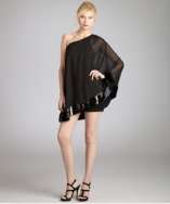 furstenberg black stretch agata bow detailed dress retail value $ 385 