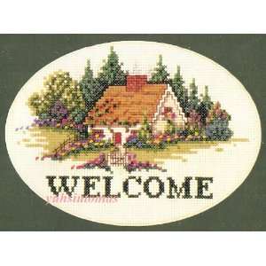  Weekenders Welcome Cottage Cross Stitch Kit Arts, Crafts 