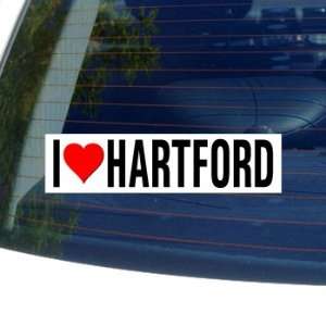  I Love Heart HARTFORD   Connecticut Window Bumper Sticker 