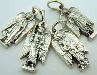 Set 4 Archangel Petite Medal Set Silver Plate Angels  