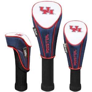  Houston Cougars Scarlet 3 Pack Golf Club Headcovers 