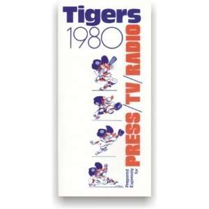  1980 Detroit Tigers Information & Media Guide Sports 