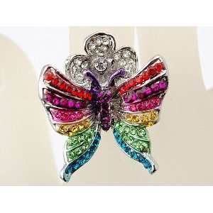  Rainbow Pride Floral Butterfly Wing Multicolor Flower 