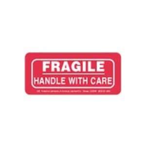  Fragile Handle With Care Label, 3 1/2 x 1 1/2 Office 