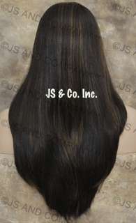 Heat Safe French Lace Front WIG Realistic Brown mix  