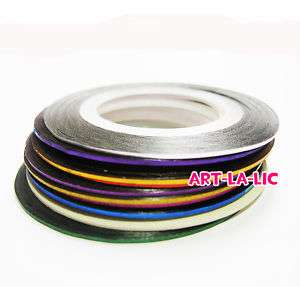 10 Color Striping Tape Line Nail Art Decoration Sticker  