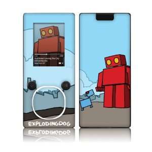   Zune  4 8GB  EXPLODINGDOG  Red Robot Skin: MP3 Players & Accessories