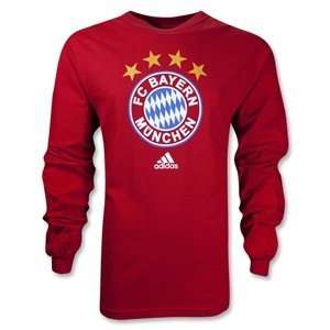 adidas Bayern Munich 11/12 LS Giant Crest T Shirt Sports 