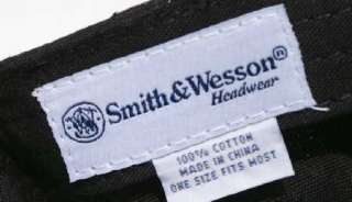 Smith & Wesson Logo Cap Hat OSFM Black Brown Ivory NWT  