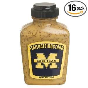 Tailgate Mustard University Of Michigan, 9 Ounce Jars (Pack of 16 