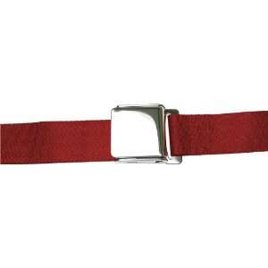   Burgundy 2 Point Lap Seat Belt with Airplane Lift Buckle Automotive