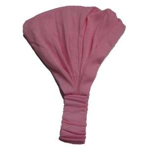    Soft Pink Solid Cotton Wide Pre Tie Headband: Home & Kitchen