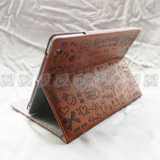 The New iPad 3/2 Slim Smart Cover PU Leather Case Wake/ Sleep Stand 