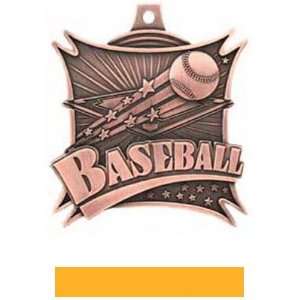 Hasty Awards Xtreme Custom Baseball Medals M 701 BRONZE MEDAL/YELLOW 