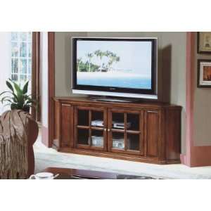    Monarch Oak Solid Wood and Veneer Corner TV Stand: Home & Kitchen