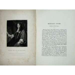  Heneage Finch Earl Nottingham Memoirs Portrait 1836