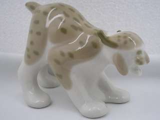 RARE VINTAGE USSR RUSSIAN porcelain figurine LYNX EXCELLENT  