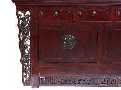 Chinese Red Lacquer Dragon TV Stand Buffet Table s110s  