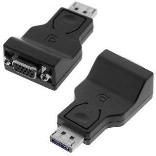 Black DisplayPort Male to VGA Female Adapter