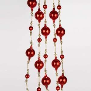  Club Pack of 12 Elegant Red/Gold Ball Christmas Garlands 