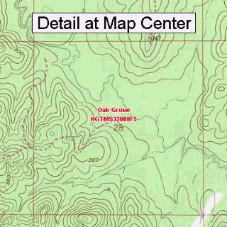  USGS Topographic Quadrangle Map   Oak Grove, Mississippi 