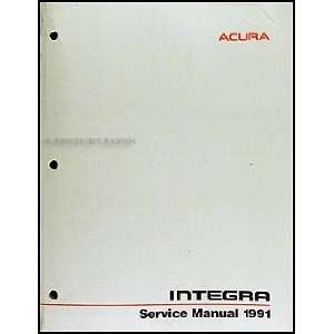    1991 Acura Integra Repair Shop Manual Original Acura Books