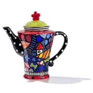  Romero Britto Ceramic Teapot Home: Kitchen & Dining