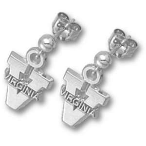  University Of Virginia sterling silver dangle earrings 