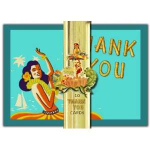 Dolce Mia Hula Girls Thank You Card   Pack of 10: Home 