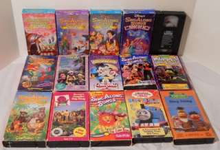   ALONG VHS VCR CLASSIC DISNEY SESAME THOMAS BARNEY MUSIC TAPES  