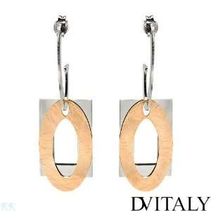 DV ITALY Gold Plated Silver Ladies Earrings. Length 51 mm. Total Item 