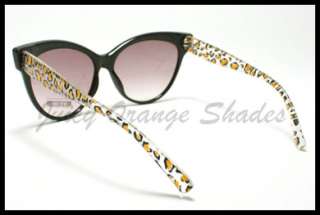 VINTAGE CAT EYE Fashion BUTTERFLY Sunglasses BROWN LEOPARD Animal 