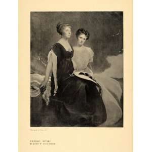  1908 Print Sisters Women Luxury Class Dress Portrait 