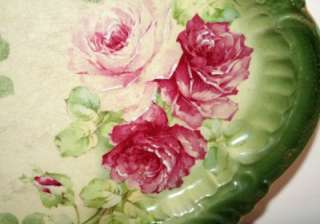 Antique 1898 La Belle China American Beauty Rose Pattern 13 Inch 