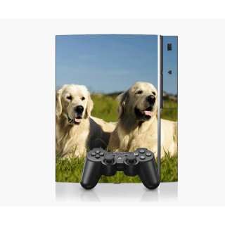 PS3 Playstation 3 Console Skin Decal Sticker  Golden Retriever