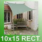   Shade 10X15 Rectangle Sun Sail Green Color for Patio Backyard Cover