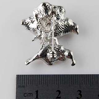 Unique Flowers Brooch Pin Swarovski Crystals Gift #91  