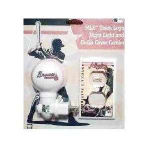 Atlanta Braves Night Light and Outlet Cover Set  Sports 
