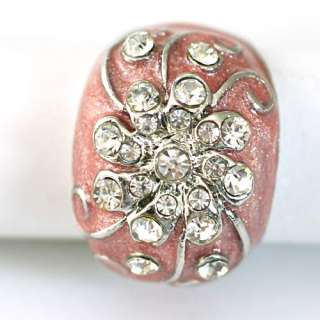 Ladys Pink Blue 18K GP Wedding Gemstone Zirconia CZ Ring Rings 