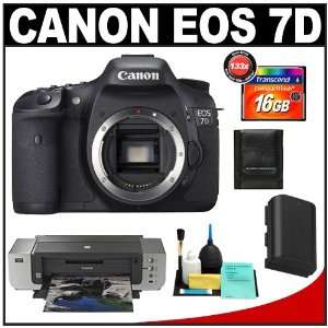  Canon EOS 7D Digital SLR Camera Body with Canon PIXMA 