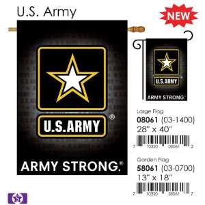  U S Army Strong Sublimation Flag 13x 18 Patio, Lawn 