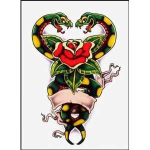  Classic: 11: Snake Rose Temporaray Tattoo: Toys & Games
