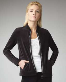 Top Refinements for Leather Trim Jacket