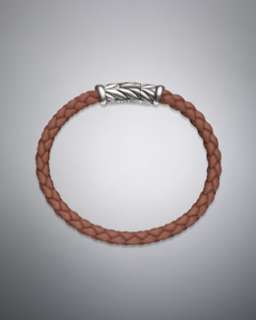 Y0LP4 David Yurman Weave Bracelet, Camel Rubber, 5.5mm