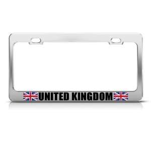 United Kingdom Uk England Chrome Country Metal license plate frame Tag 