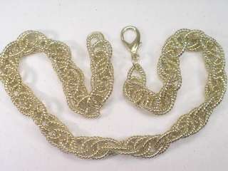 DESIGNER ERWIN PEARL 14KT GOLD GP intertwined chain, link NECKLACE 