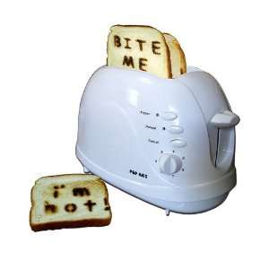   Pop Art 2 Plate Im Hot / Bite Me Plastic Toaster