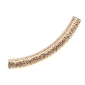  Gold Filled Textured Noodle Tube Bead 34mm x 4mm (1) Arts 