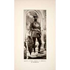  1905 Print Statue King Arthur England Innsbruck Austria 