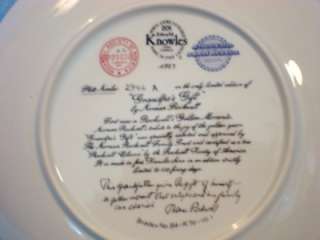 GRANDPAS GIFT PLATE BY NORMAN ROCKWELL c1984 Knowles  